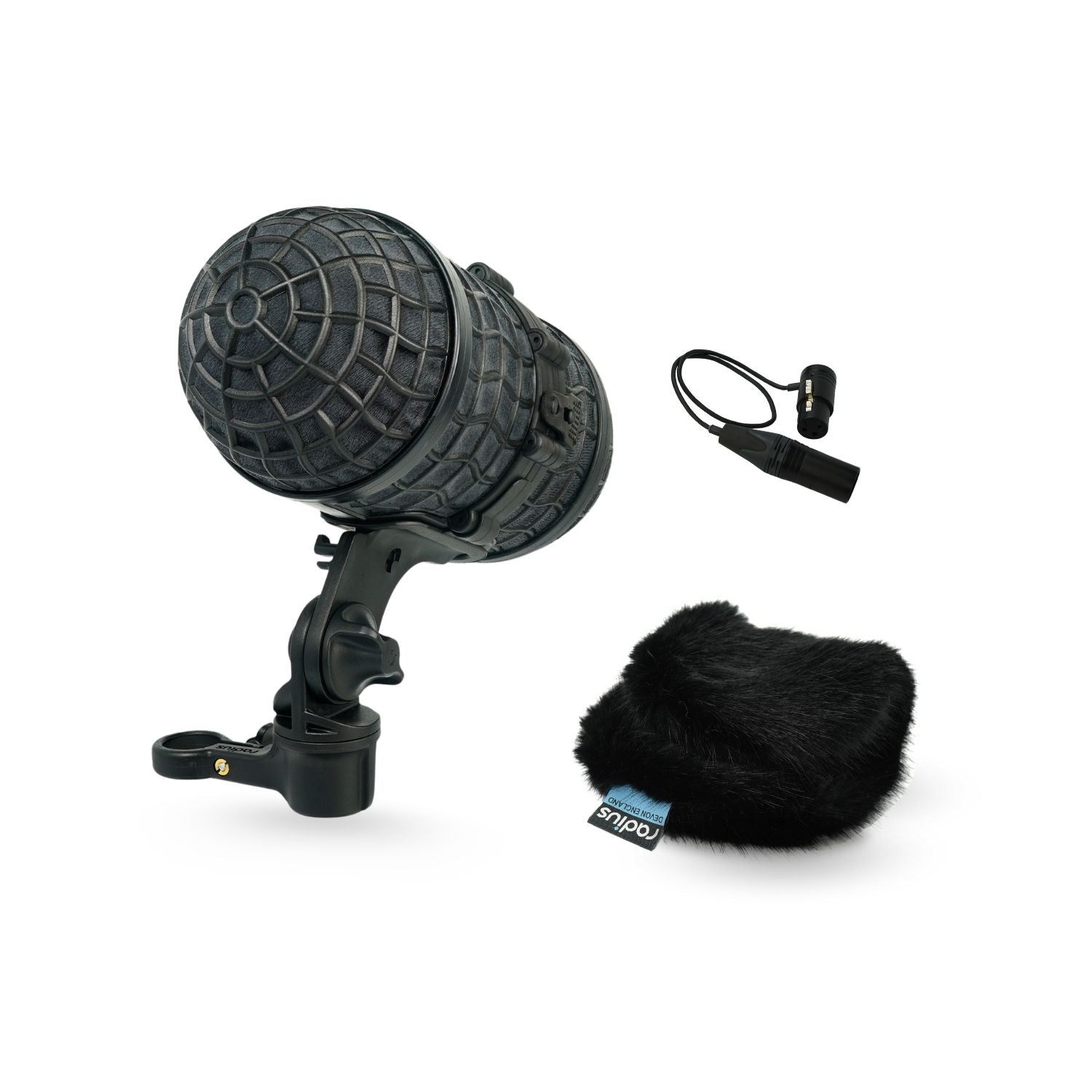 Microphone shockmount and windshield kit